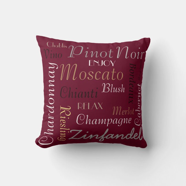 Coussin Heure pour le vin (Recto)