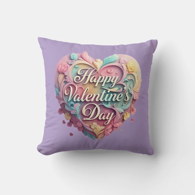Coussin Heureuse Sainte-Valentin (Recto)