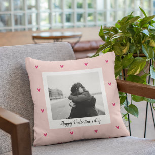 Coussin Heureuse Sainte-Valentin Coeur rose et rouge C