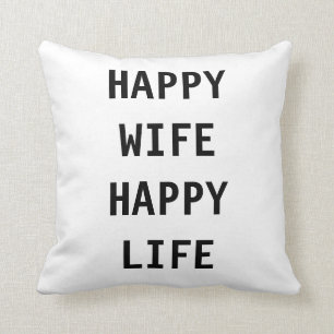 Coussin heureux de décor de jet d'humour de la vi