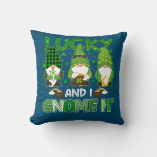Coussin Heureux et je l'ai Gnome St. Patrick's Day Bearded