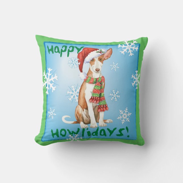 Coussin Heureux Howliday Ibizan Hound (Recto)