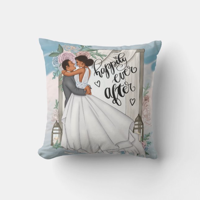 Coussin Heureux toujours après que je fais Mariage Keepsak (Recto)