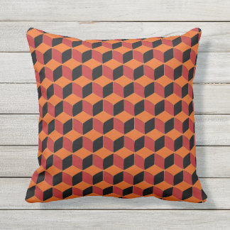 Coussin Hexagones 3D Illusion optique