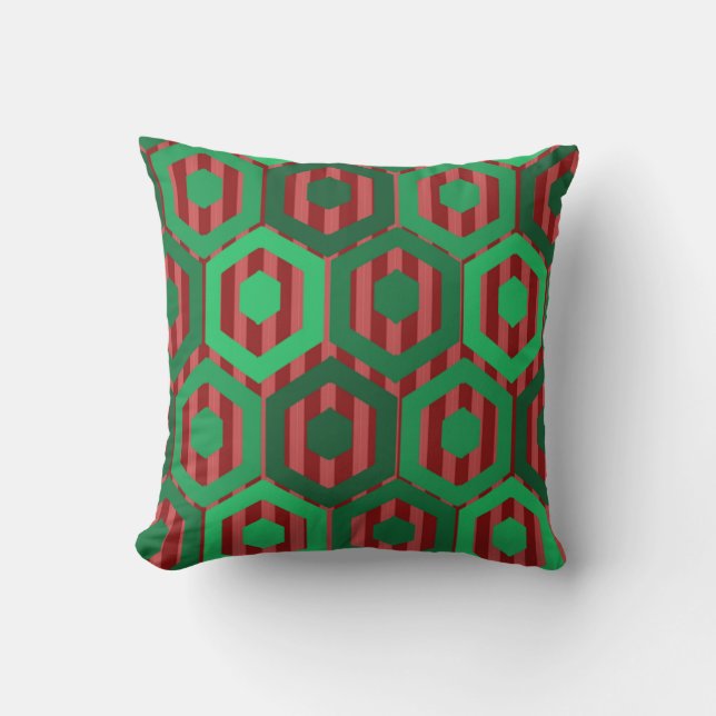 Coussin Hexagones de Noël (Recto)
