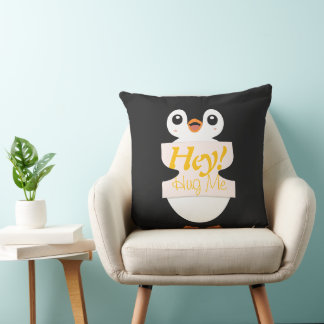 Coussin Hey! Hug Me - penguin costume personalization