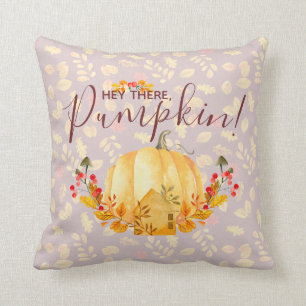 Coussin Hey There Citrouille automne saison Feuilles   Hal
