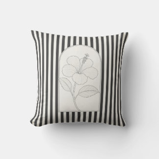 Coussin Hibiscus Élégant Fleur Botanique
