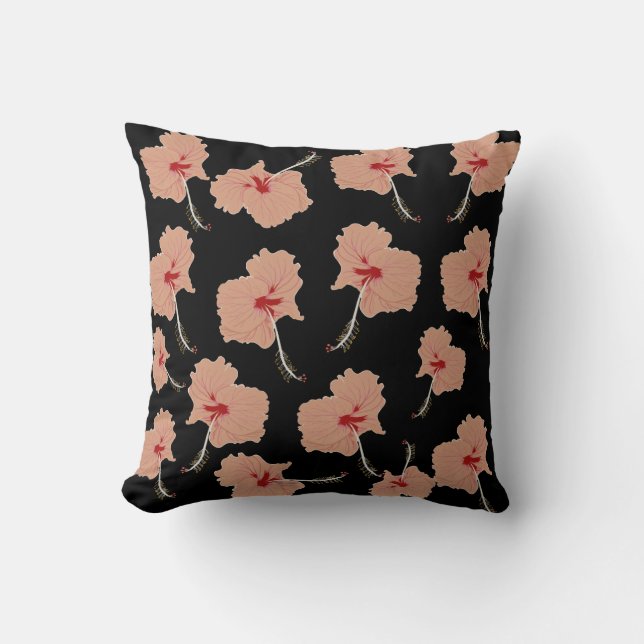 Coussin Hibiscus Floral Art (Recto)