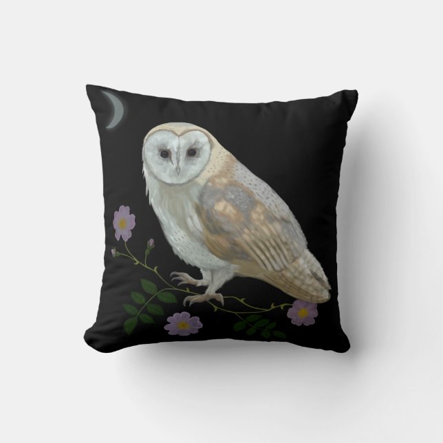Coussin Hibou de grange (Recto)
