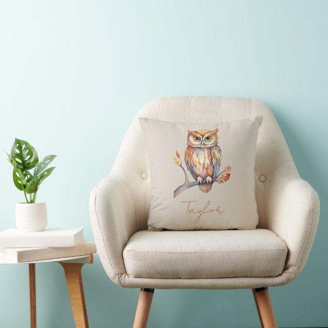 Coussin Hibou Personnalisé (Chaise)