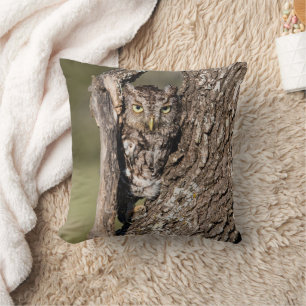 Coussin Hibou petit-duc de l'Est