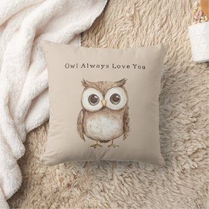 Coussin Hibou t'aime toujours