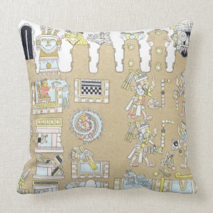 Coussin Hiéroglyphes mexicains, de 'DES Cordillieres de