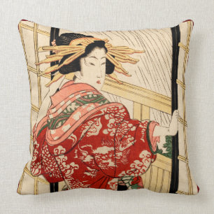 Coussin Hikeyotsu no yoru no ame (impression japonaise Vin