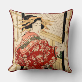 Coussin Hikeyotsu no yoru no ame (impression japonaise Vin