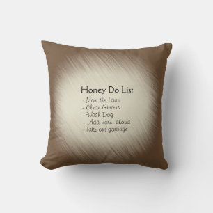 Coussin Hilarious Honey Do, Le Miel Ajoute Du Texte