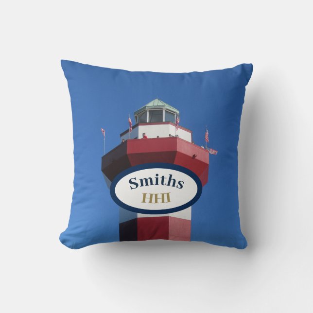 Coussin Hilton Head Island Lighthouse Thlow (Recto)