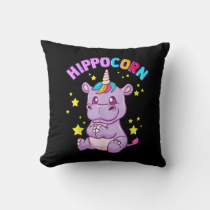 Coussin Hippo-Corn violet Hippo-Corn Hippopotamus Lover