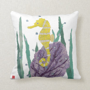 Coussin Hippocampe, fan de mer