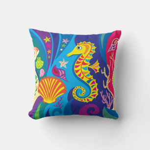 Coussin Hippocampe nautique