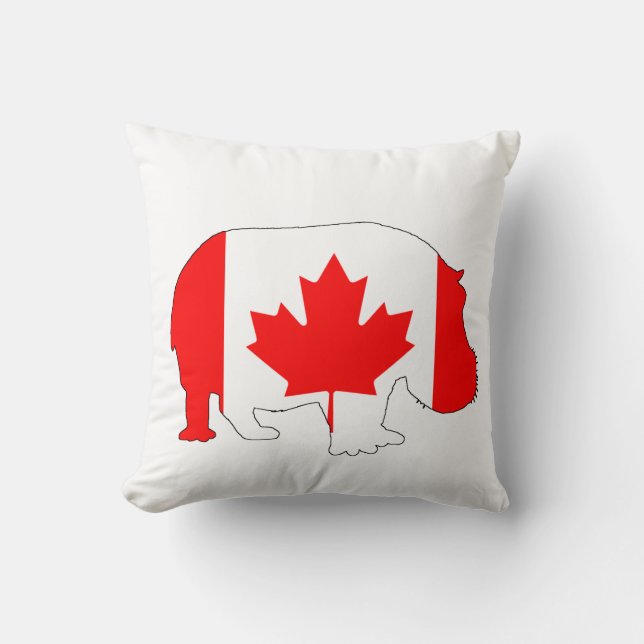 Coussin Hippopotame Canada (Recto)