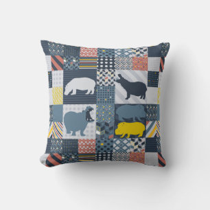 Coussin Hippopotames