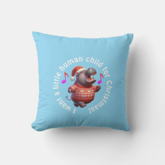 Coussin Hippopotamus for Christmas Spoof