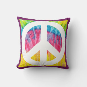 Coussin Hippy peace sign cushion