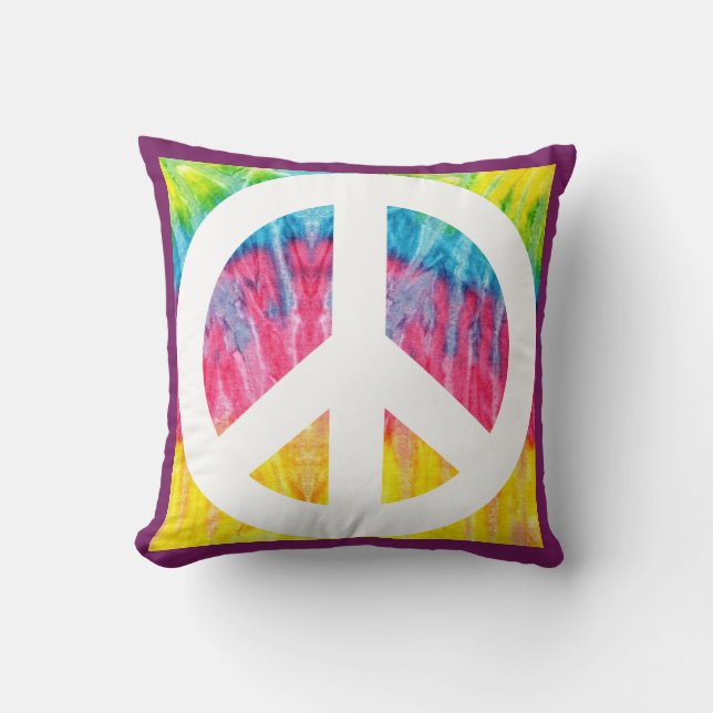 Coussin Hippy peace sign cushion (Recto)