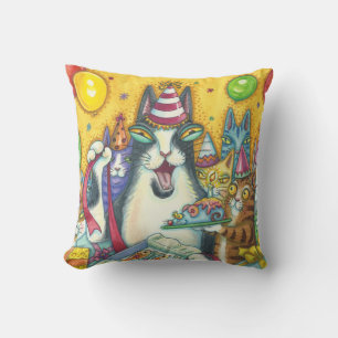 Coussin Hiss N'Fitz Chat HEUREUX ANNIVERSAIRE JETER PILLOW