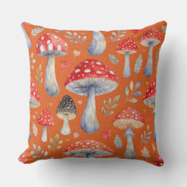 Coussin histoire de champignon en motif aquarelle housse d