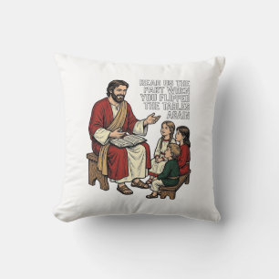 Coussin Histoire de la Bible drôle Vintage Professeur reli