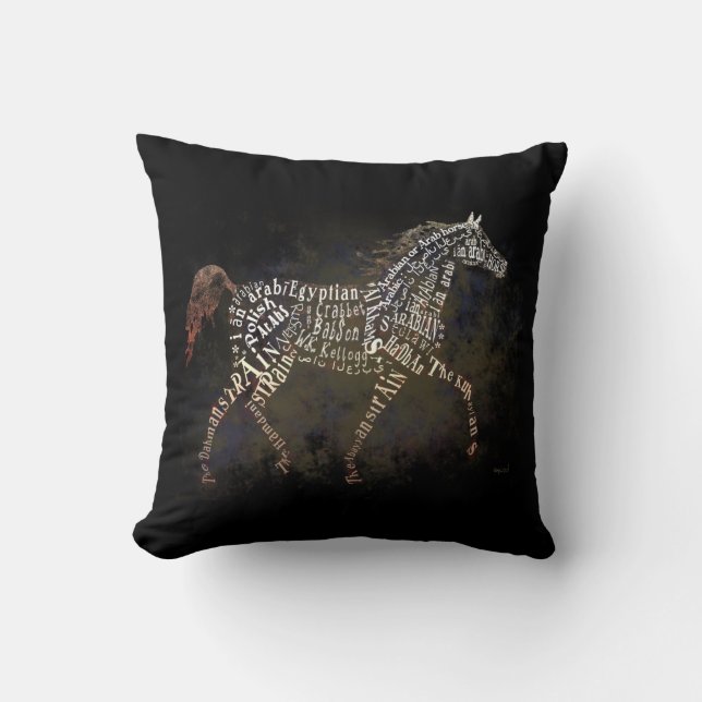 Coussin Histoire du carreau Arabe de cheval (Recto)