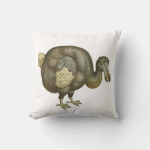 Coussin Histoire Naturelle de l'Oiseau Dodo Antique