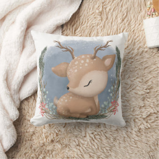 Coussin Hivernal Bois Animal Dormir Boeuf Cerf