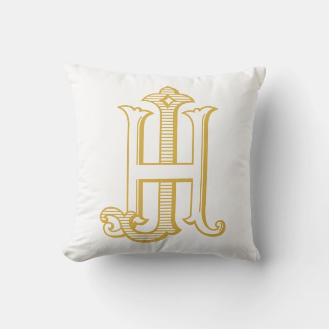 Coussin HJ Monogramme ou JH Monogramme JH Pillow (Recto)