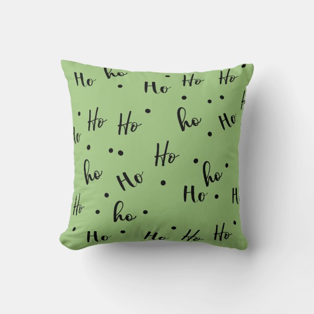 Coussin Ho Ho Ho Christmas Red Background (Recto)