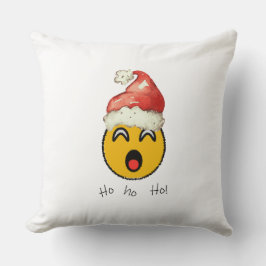 Coussin Ho Ho Ho smiley santa