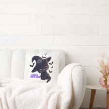 Hocus Purr-cus Cute Chat Noir Halloween Art