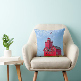 Coussin Holland Michigan Big Red Lighthouse