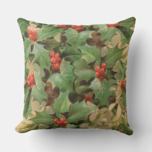 Coussin Holly Tree Noël Vintage