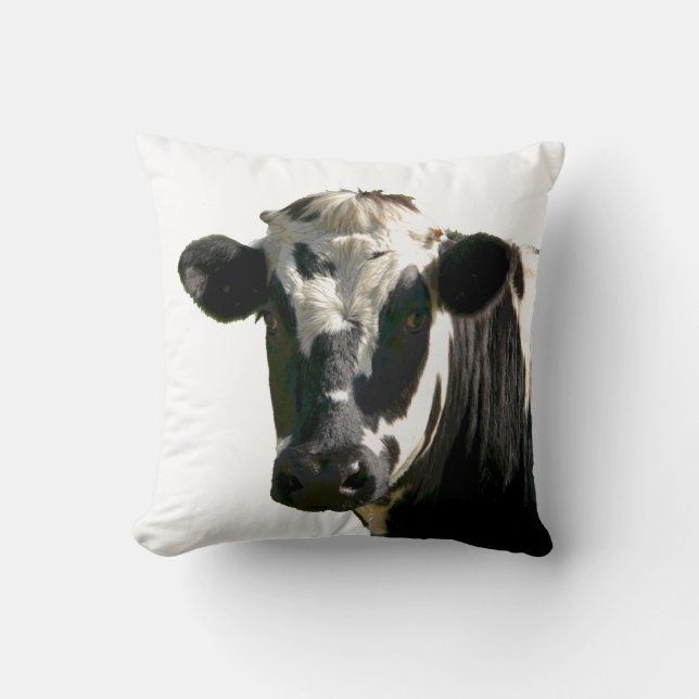 Coussin Holstein Vache laitière ferme (Recto)