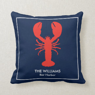 Coussin Homard rouge Maine personnalisé