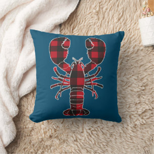 Coussin Homard Rouge Plaid Buffalo Correspondance famille