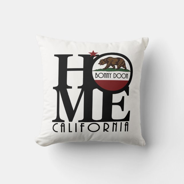 Coussin HOME Bonny Doon California (Recto)