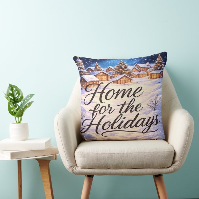 Coussin 'Home for the Holidays' Throw Pillow (Chaise)