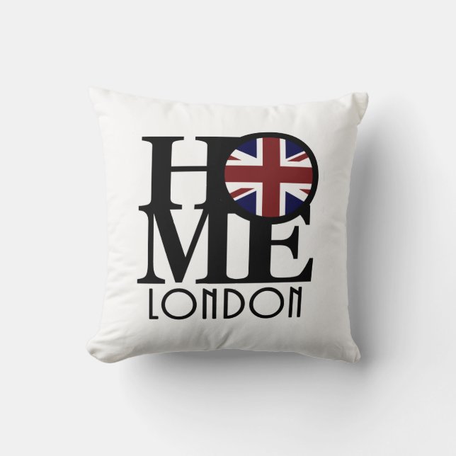 Coussin HOME Londres Angleterre (Recto)