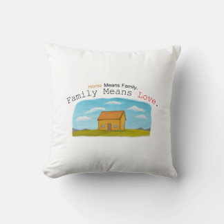 Coussin Home Means Family. Family Means Love