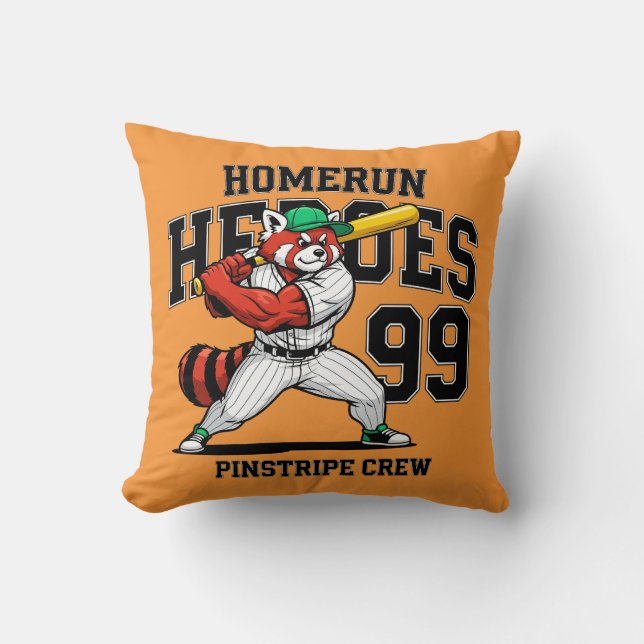 Coussin Home Run Heroes, Red Panda Crew (Recto)